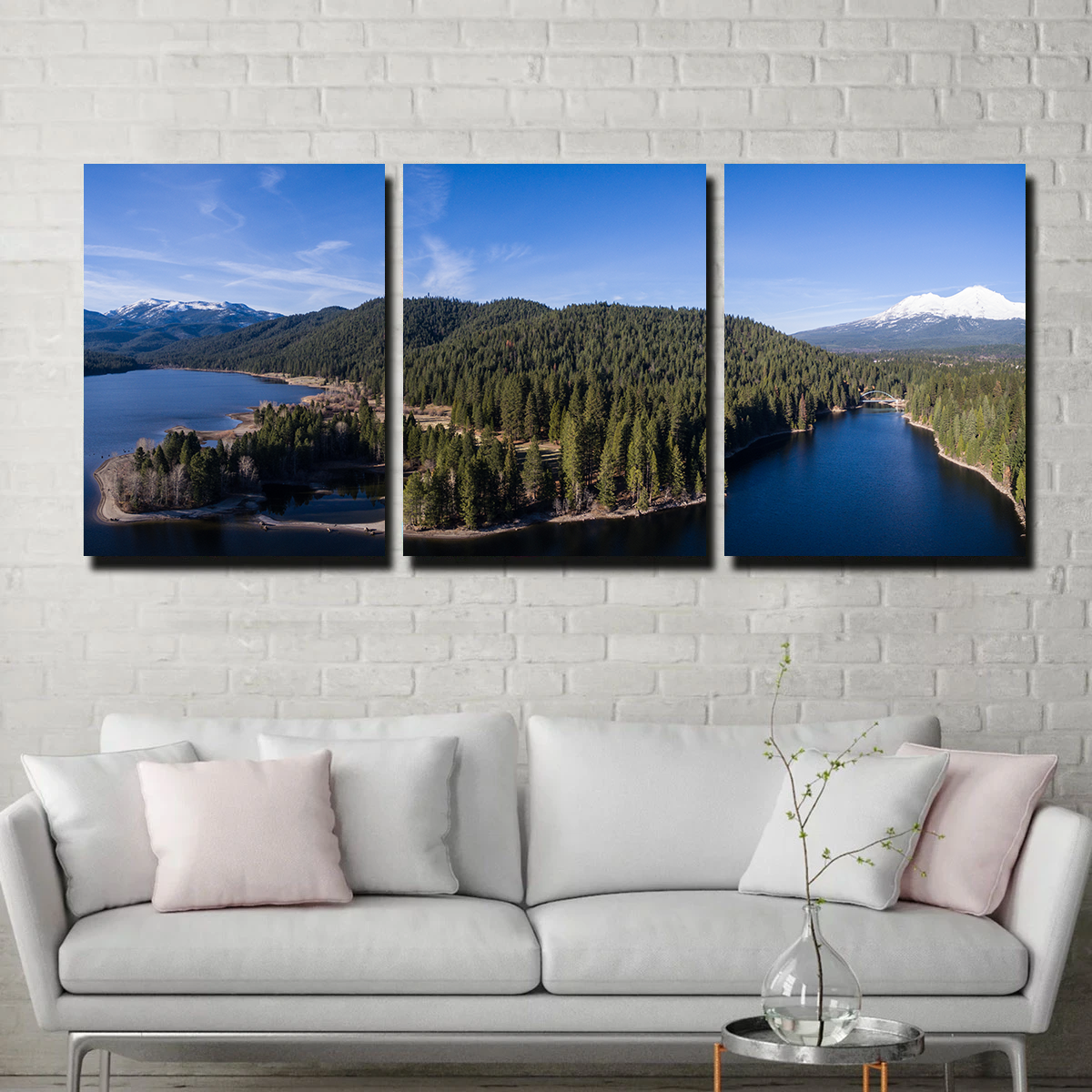 Breathtaking Siskiyou Lake and Mount Shasta Wall Art for Stunning Home Decor
