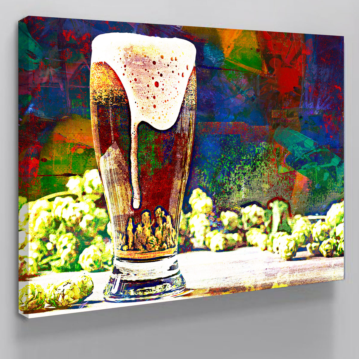 Stunning Beer Hops Abstract Wall Art for a Unique Home Decor