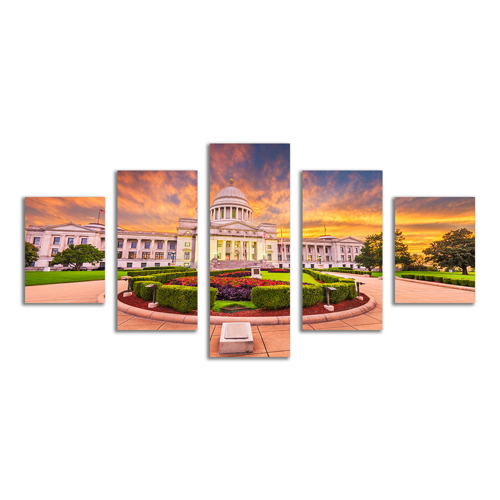 Stunning Arkansas State Capitol Building Wall Art - Museum Quality Canvas on Sustainable Pine Frames