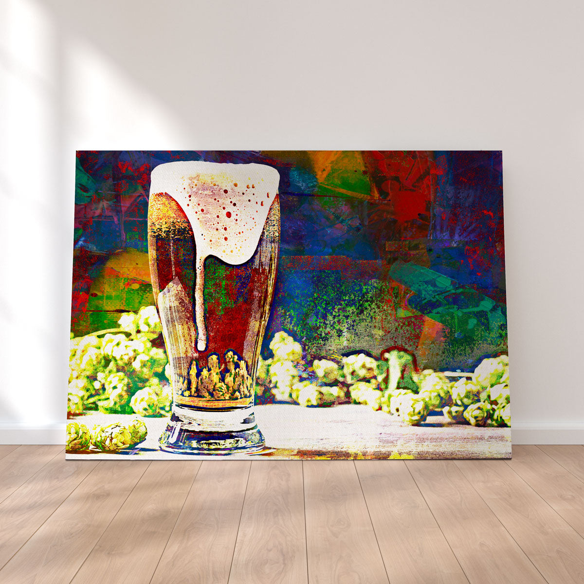 Stunning Beer Hops Abstract Wall Art for a Unique Home Decor