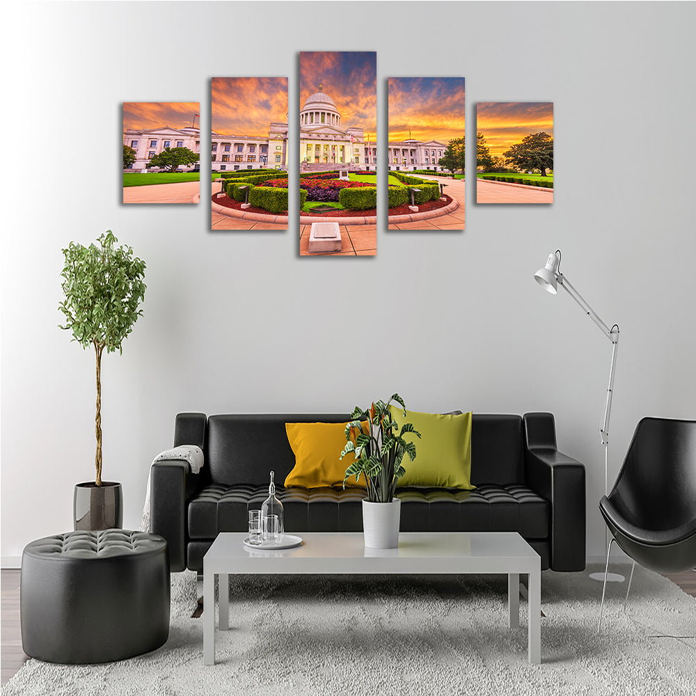 Stunning Arkansas State Capitol Building Wall Art - Museum Quality Canvas on Sustainable Pine Frames