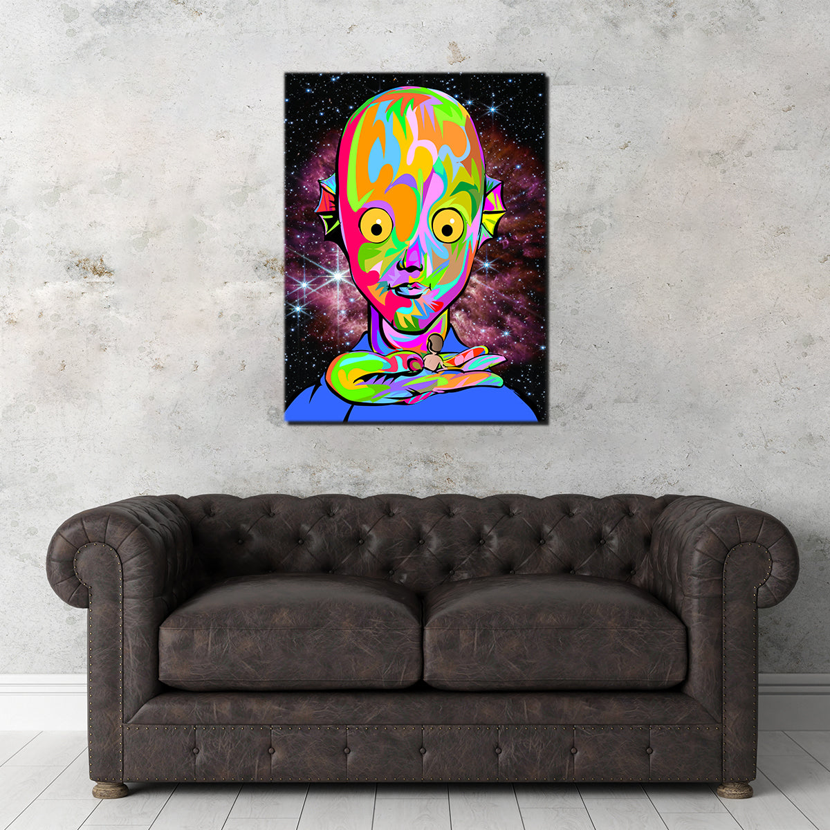 Striking Alien Face 2 Wall Art for Stunning Home Decor