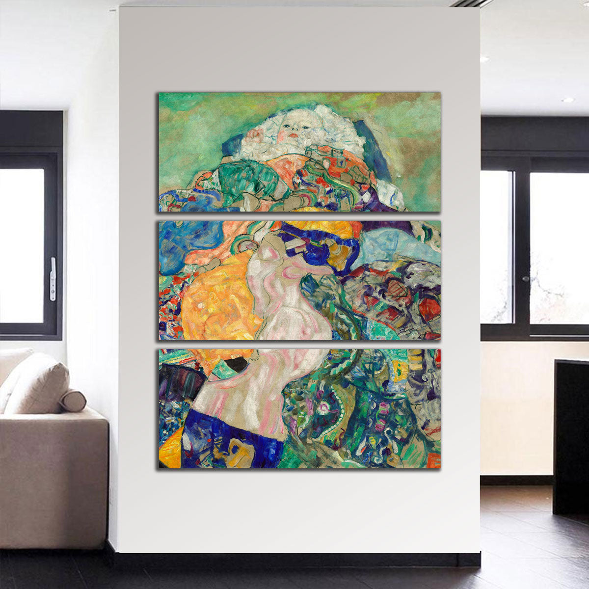 Gustav Klimt's Exquisite Baby Cradle Wall Art - Handmade Museum Quality