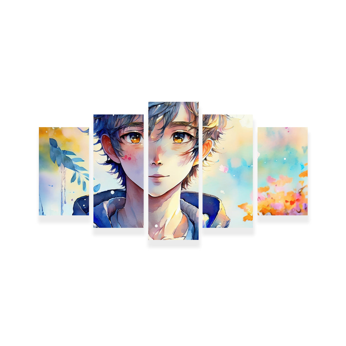 Stunning Anime Boy Watercolor Art Print