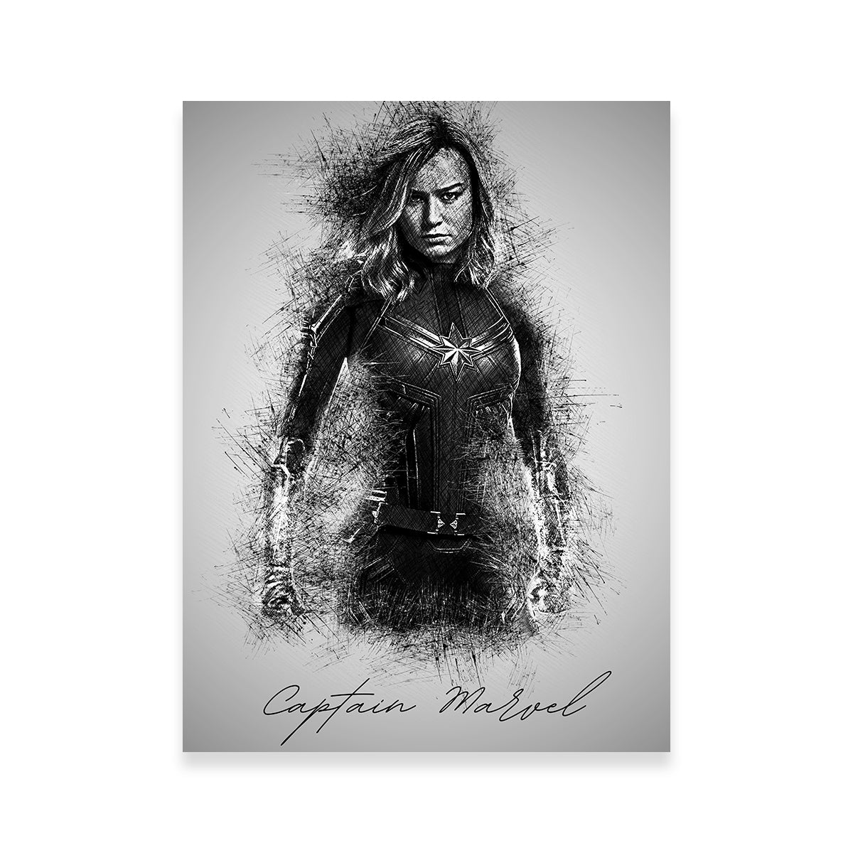 Captain Marvel Stunning Wall Art by Albi Art