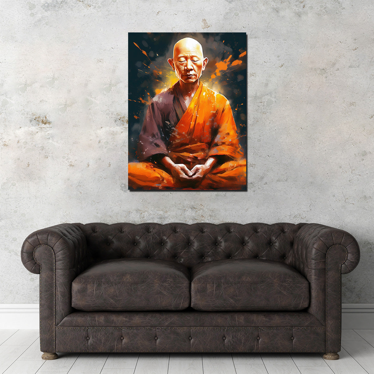 Old Monk - Premium Handmade Canvas Prints with Sustainable Pine Frames