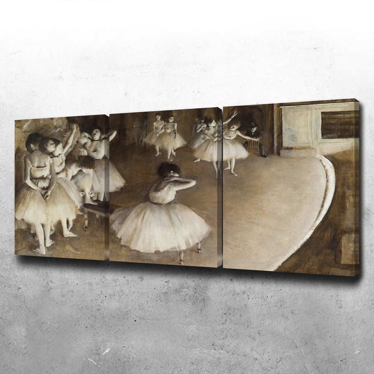 Exquisite Ballet Rehearsal Wall Art by Edgar Degas