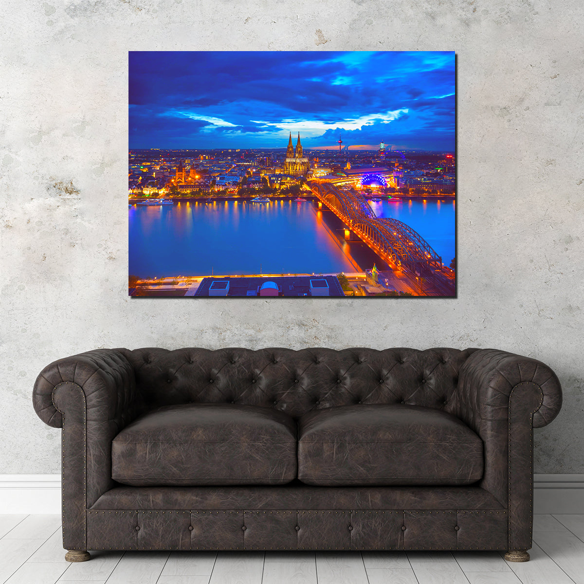 Hohenzollern Bridge Germany Wall Art - Museum Quality Canvas Print by Dina Rolle