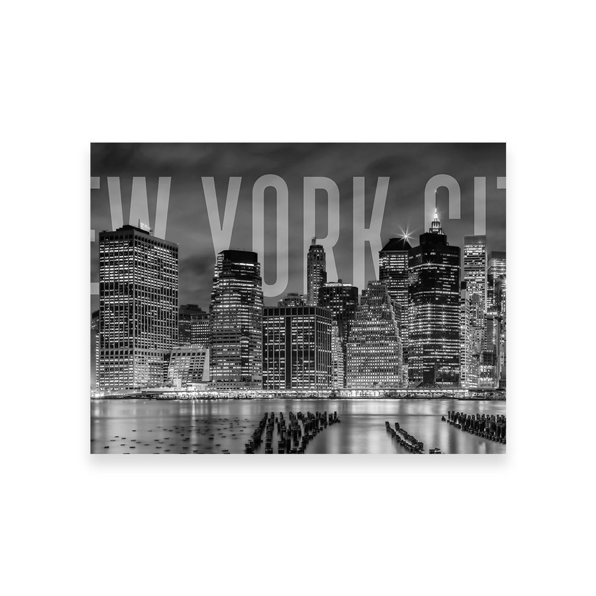 Stunning New York City Skyline Monochrome Wall Art for Home Decor
