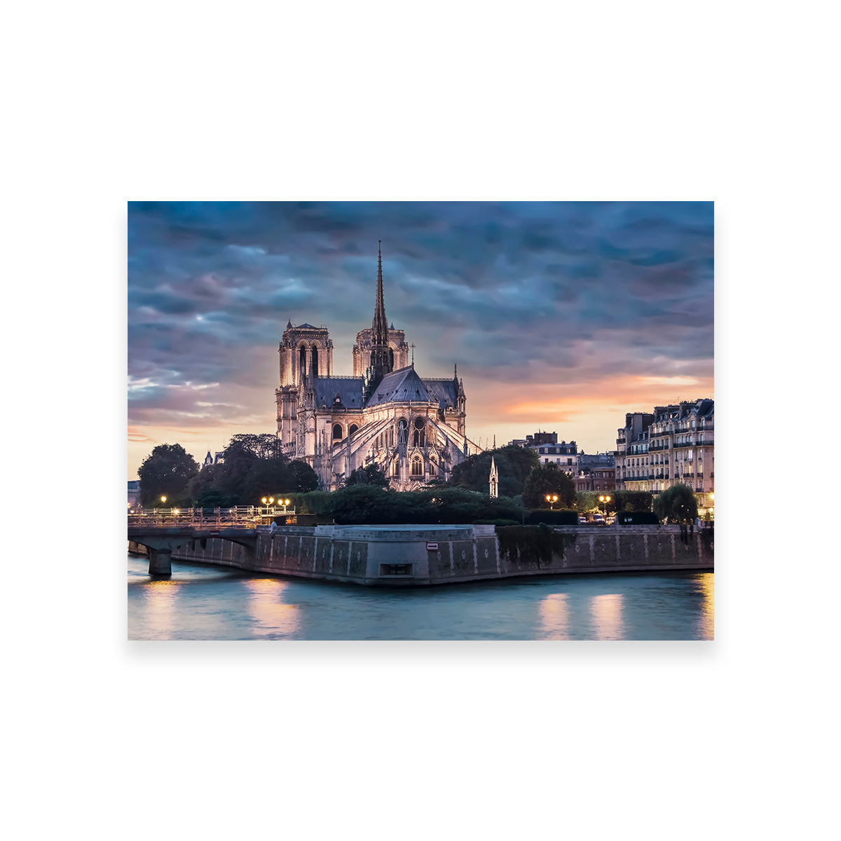 Stunning Notre Dame Sunset Wall Art for Home Decor