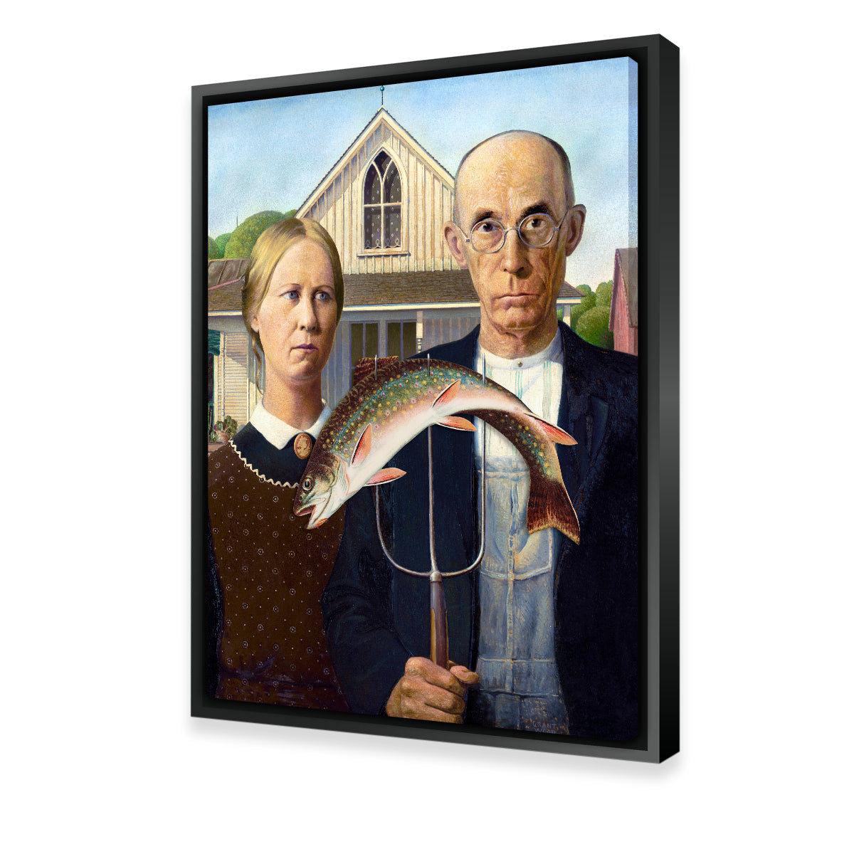 Revisited American Gothic Wall Art - A Stunning Masterpiece by Glory Days Studio