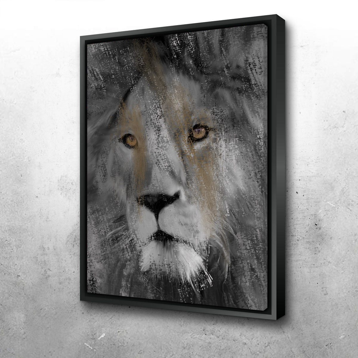 Stunning Charcoal Lion Wall Art by Andy Brackpool