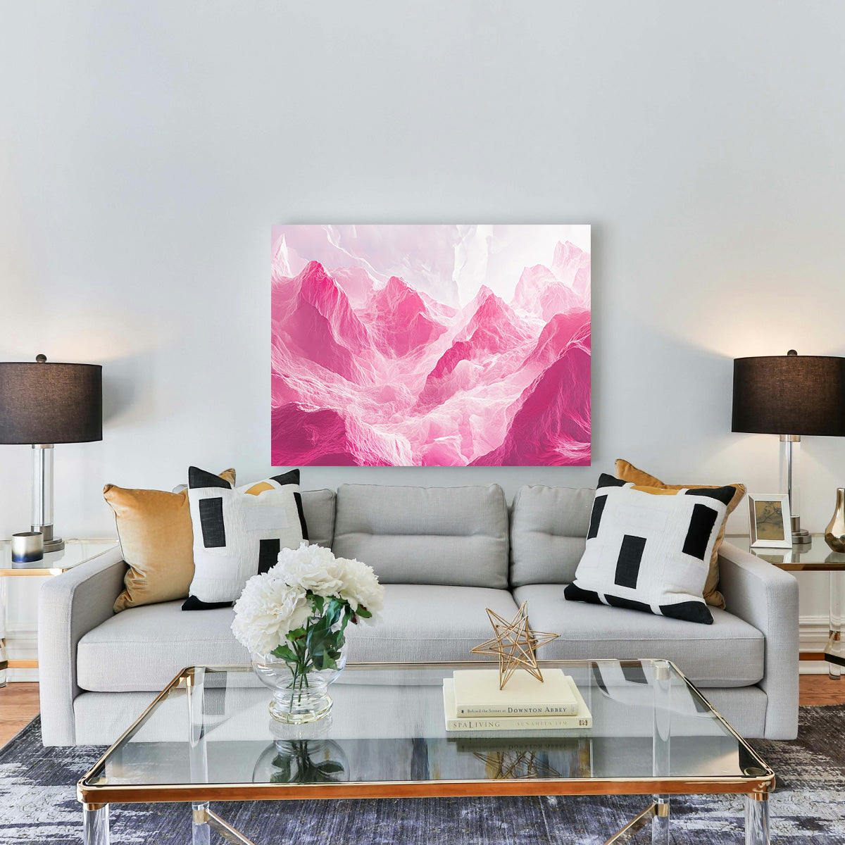 Stunning Pink Mountains Wall Art