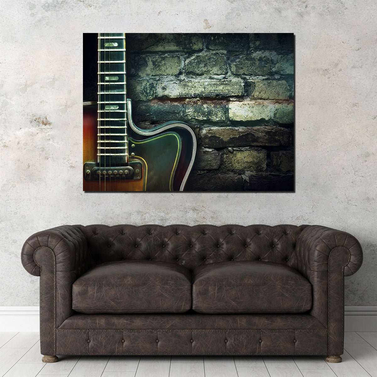 Stunning Old Vintage Jazz Guitar Wall Art for Music Lovers