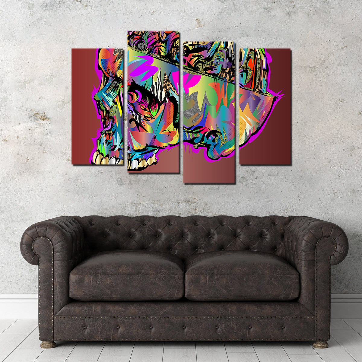 Eye - Catching Skull Brain Wall Art for Stunning Home Decor