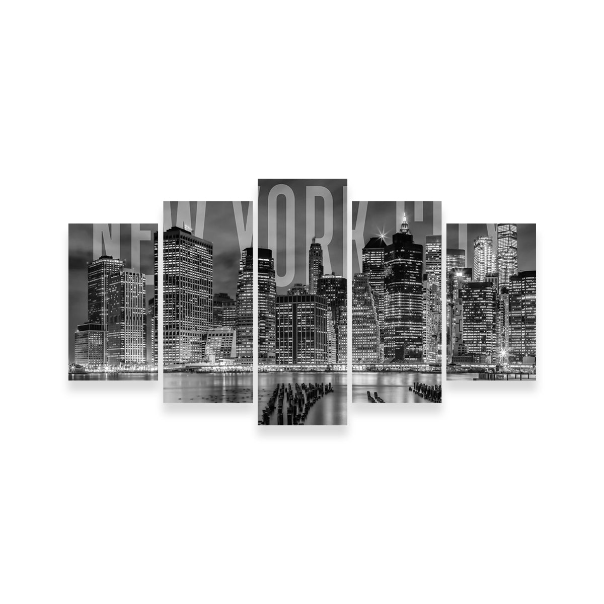 Stylish NYC Letters Black & White Wall Art for Modern Interiors