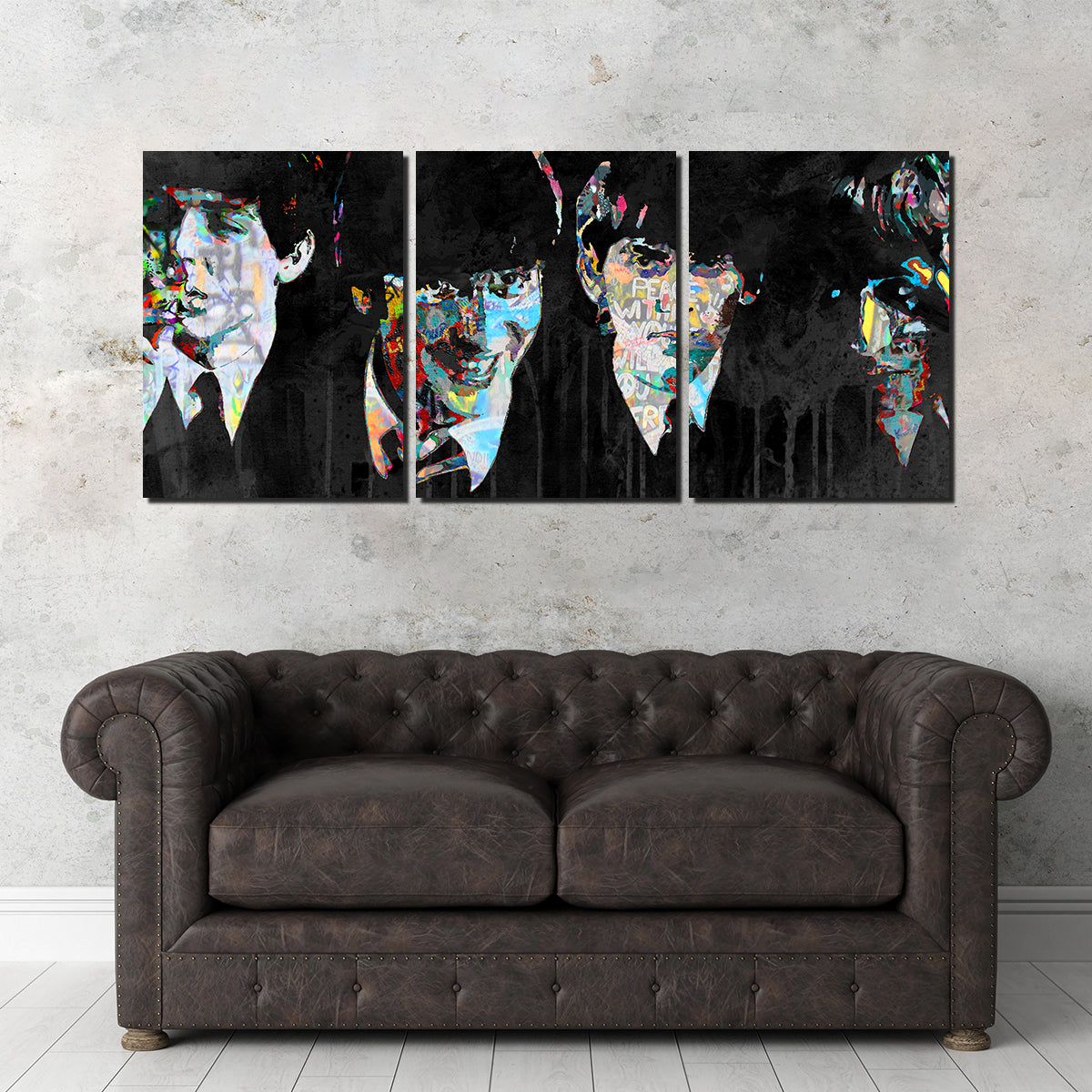 Beatles Peace Within Wall Art - Museum-Quality Handmade Canvas by Stephen Chambers