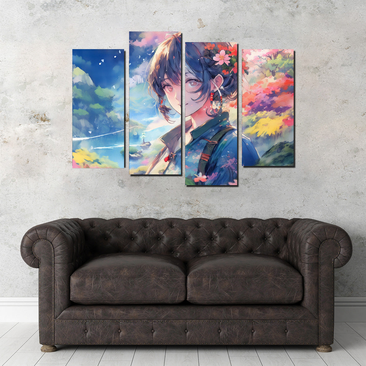 Exquisite Anime Lady Canvas Print