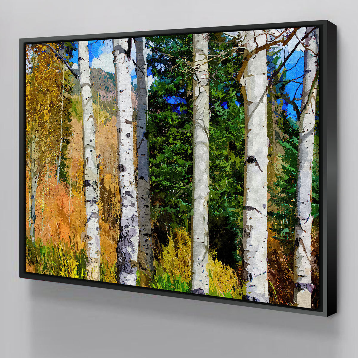 Exquisite Hillside Aspen Grove Wall Art by Denise Dundon
