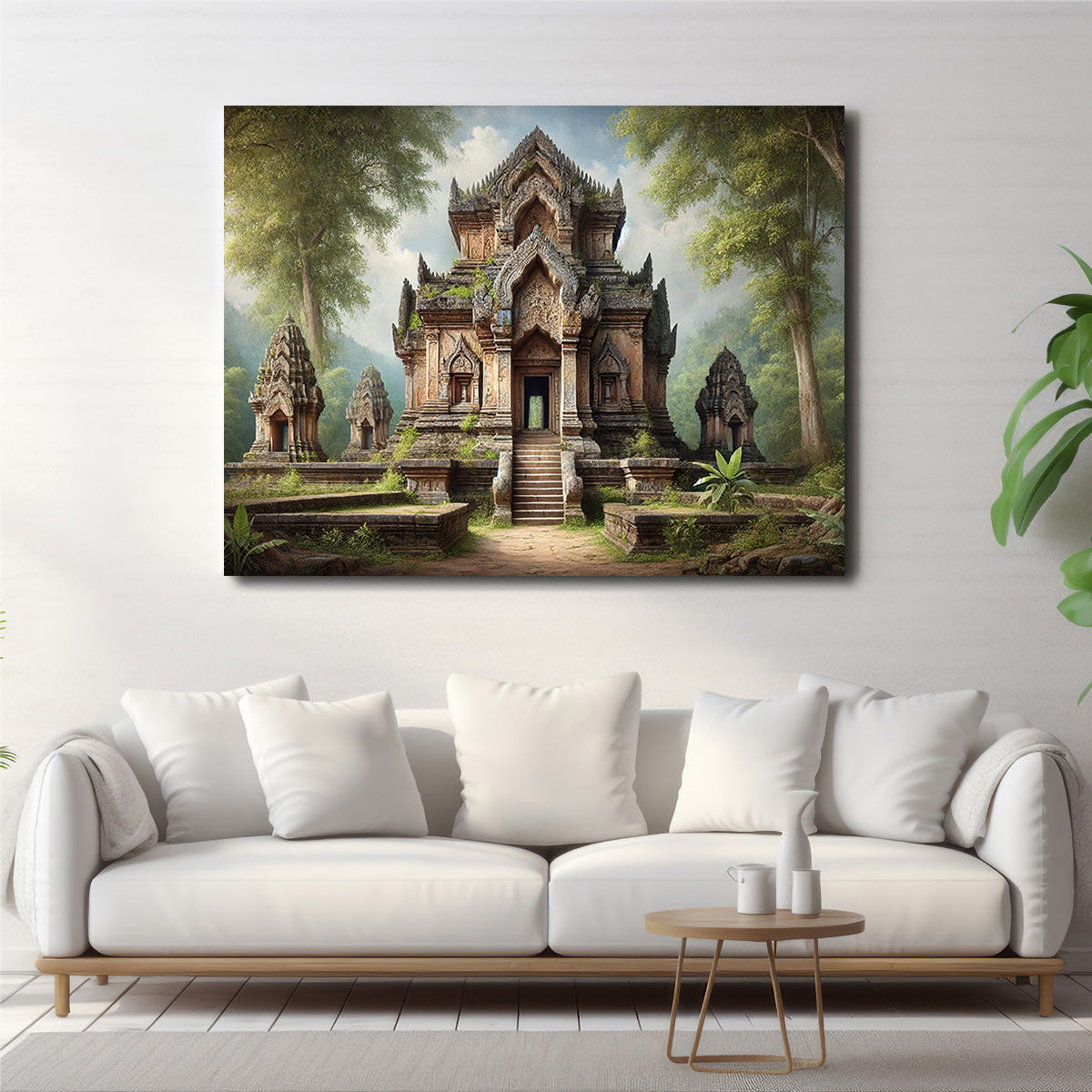 Exquisite Ancient Buddhist Temple Canvas Print