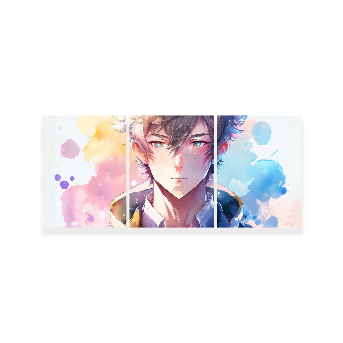 Anime Man Canvas Print - Handmade with Sustainable Pine Wood