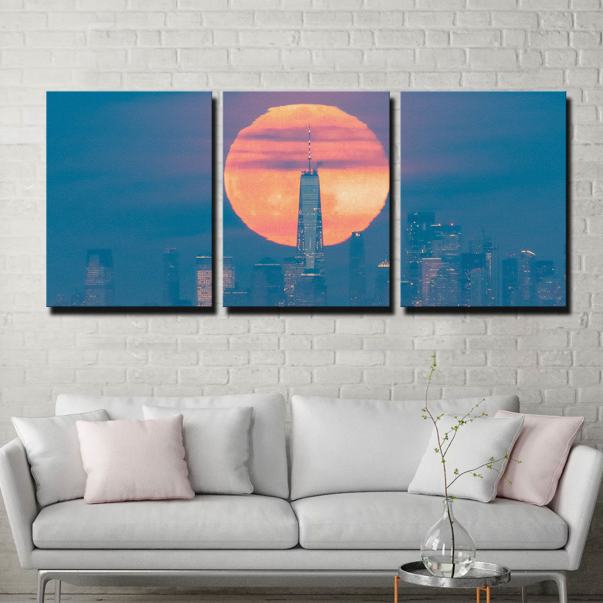 Stunning New York Sun Skyline Wall Art by Dennis Maida