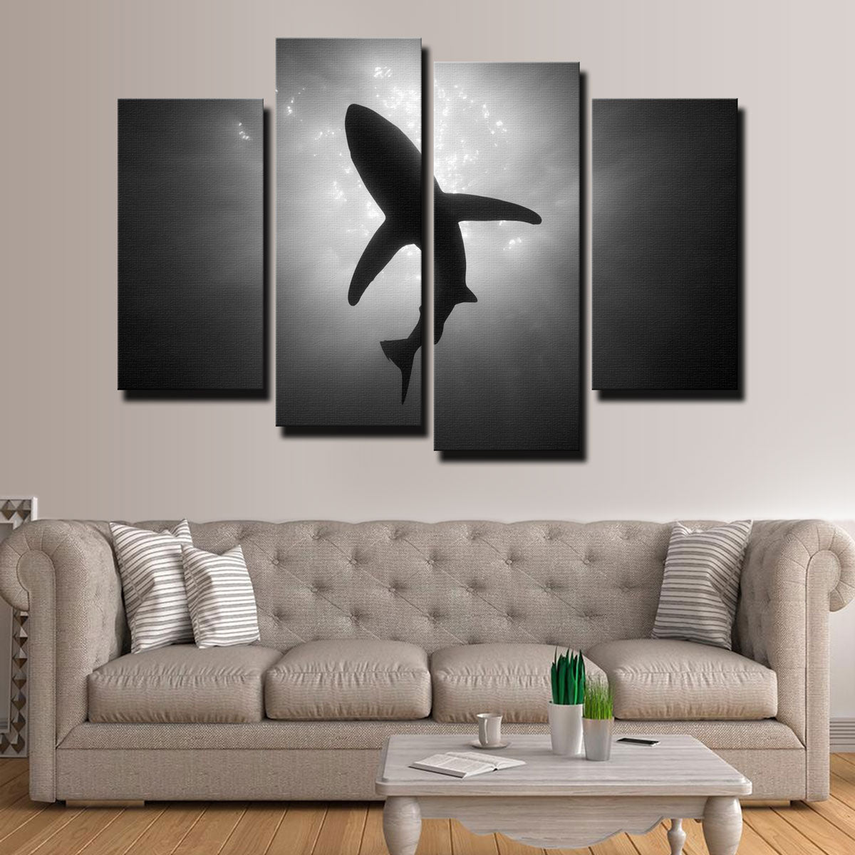 Exquisite Shark Silhouette Wall Art for Stunning Home Decor