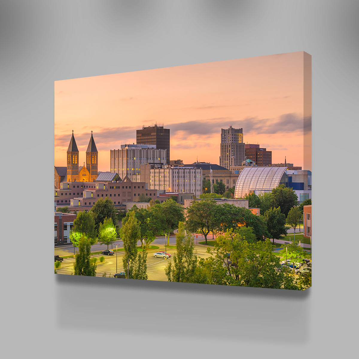 Stunning Akron Downtown Skyline Wall Art for Home Decor