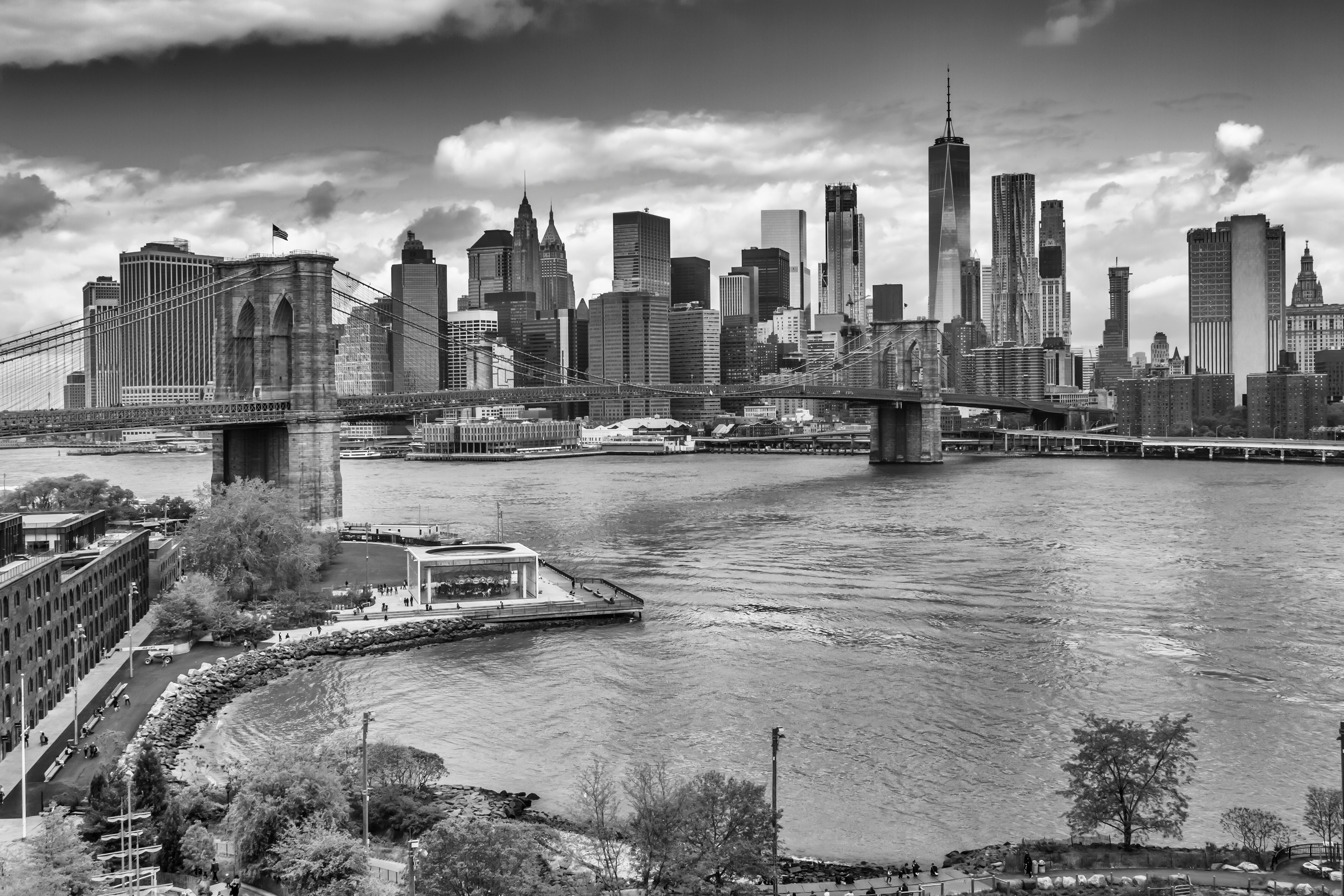 Stunning NYC View from Manhattan Bridge Wall Art by Melanie Viola