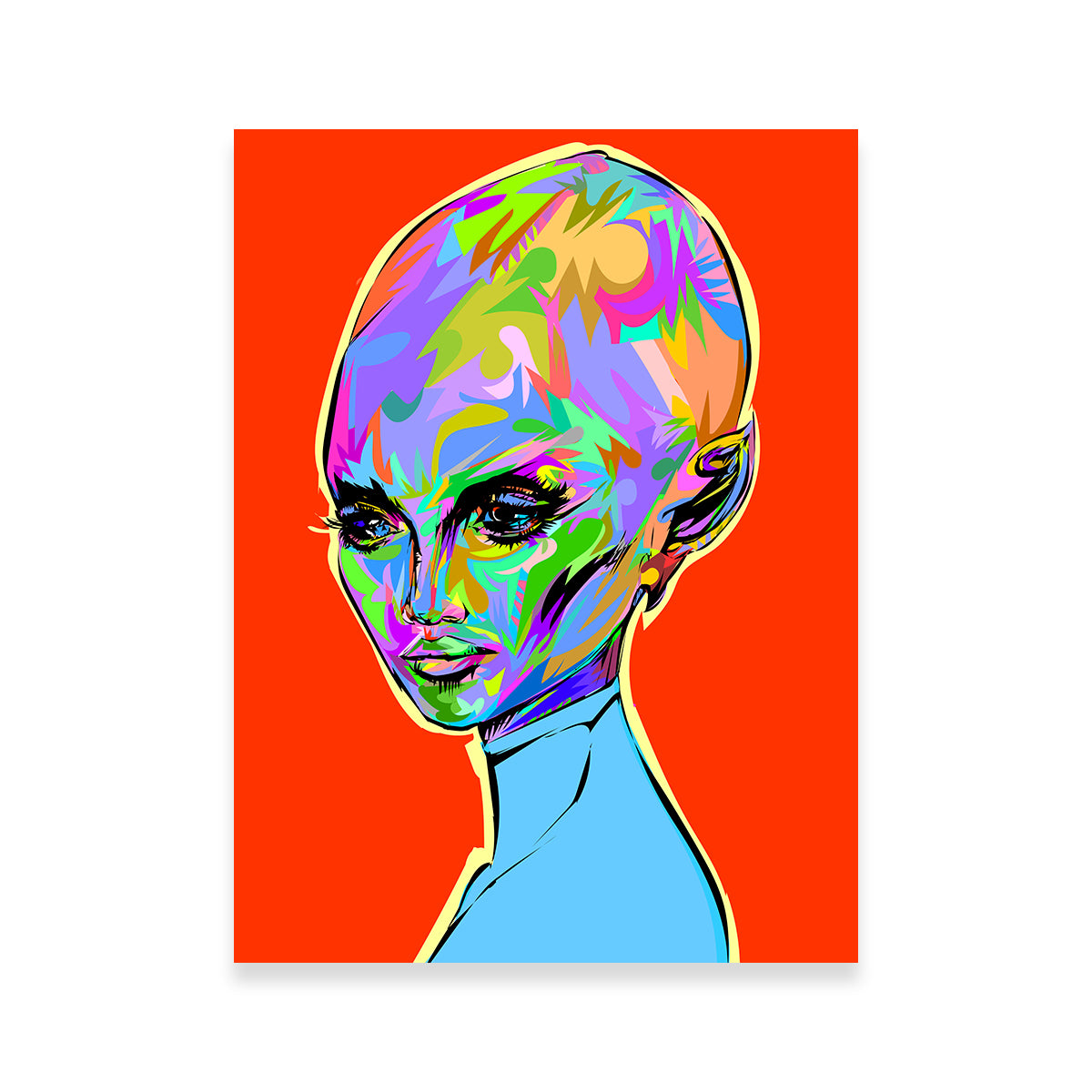 Alien Woman 2 Stunning Wall Art - Sustainable & High - Quality