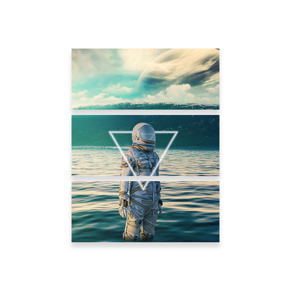Stunning Astronaut In Water Wall Art by George Sorin