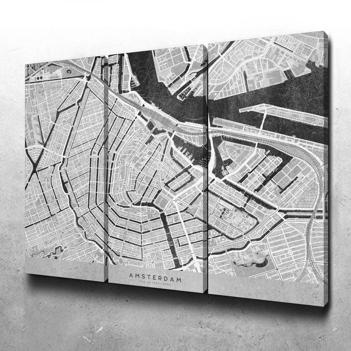 Stunning Amsterdam Map 2 Wall Art - Ideal for Home Decor