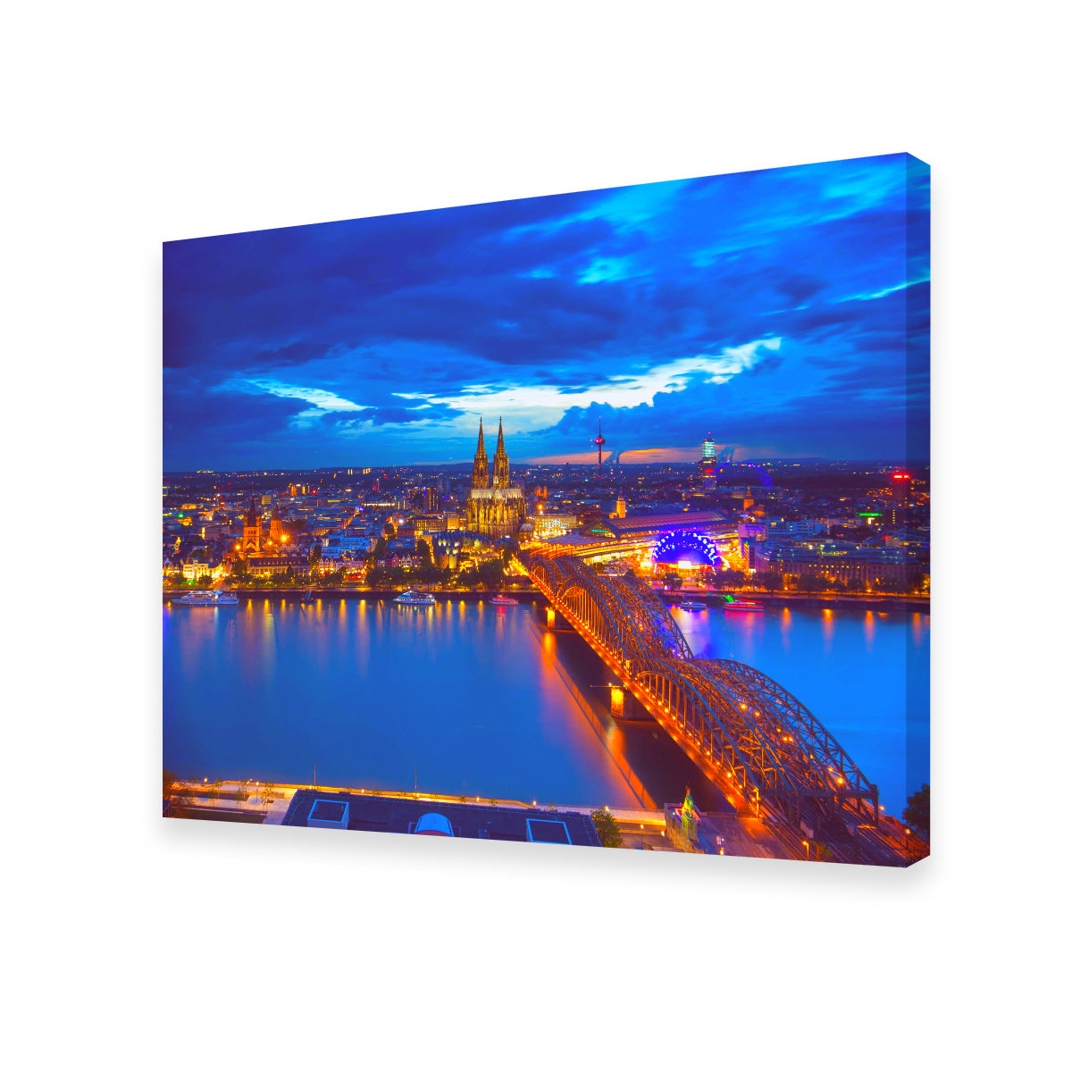 Hohenzollern Bridge Germany Wall Art - Museum Quality Canvas Print by Dina Rolle