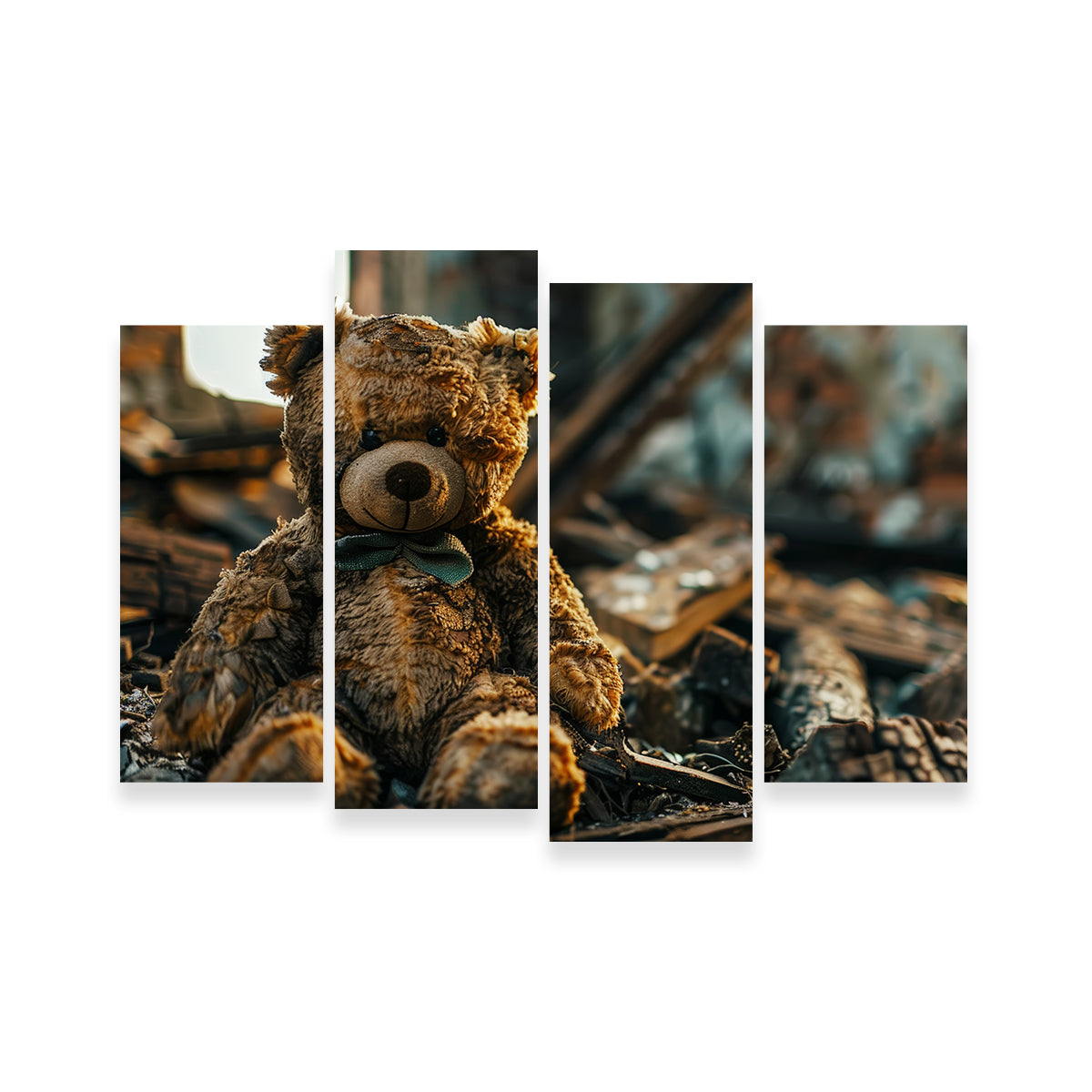 Charming Shabby Teddy Bear Wall Art for a Cozy Decor