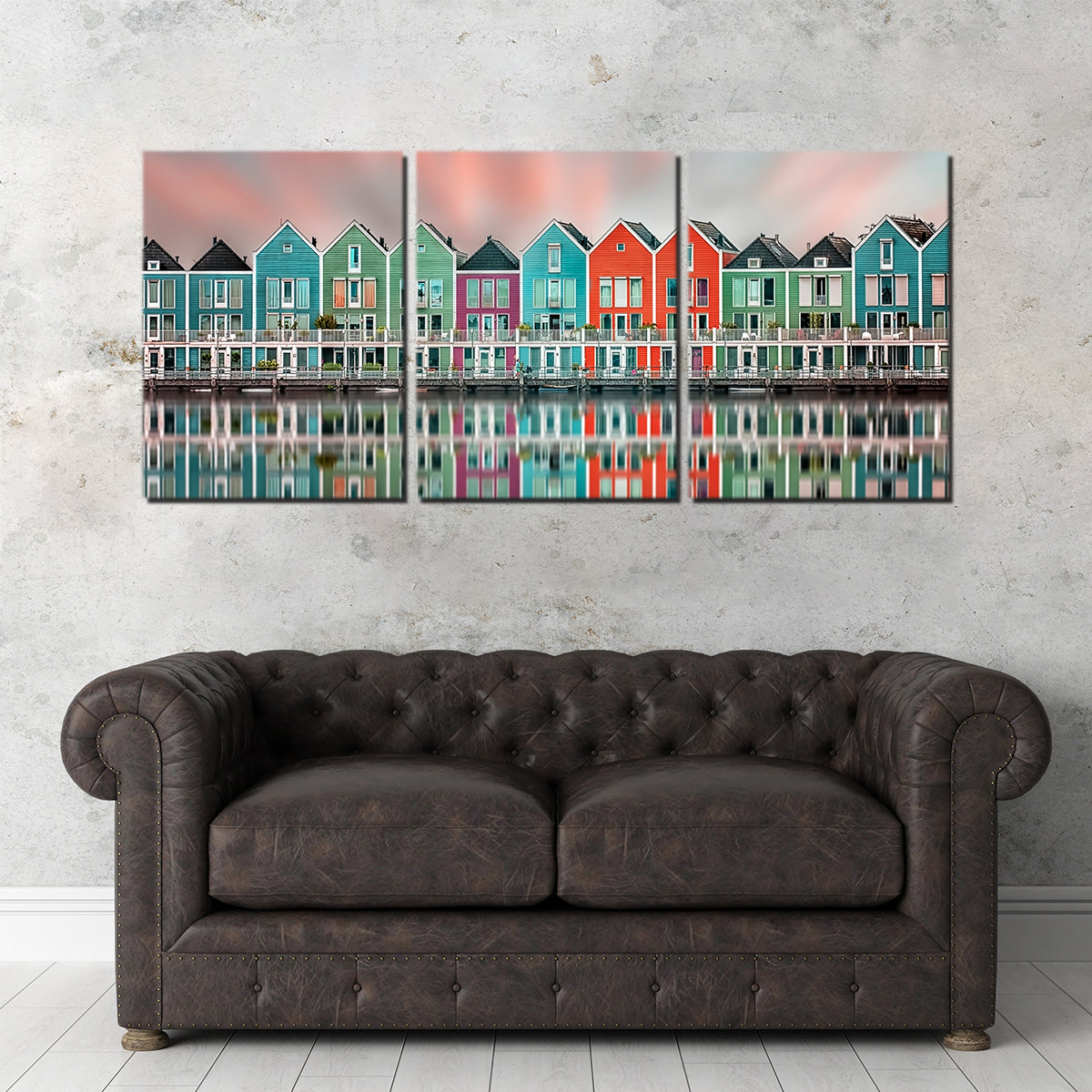 Exquisite Handmade Dutch-Style Kiln-Dried Pine Wood Wall Art