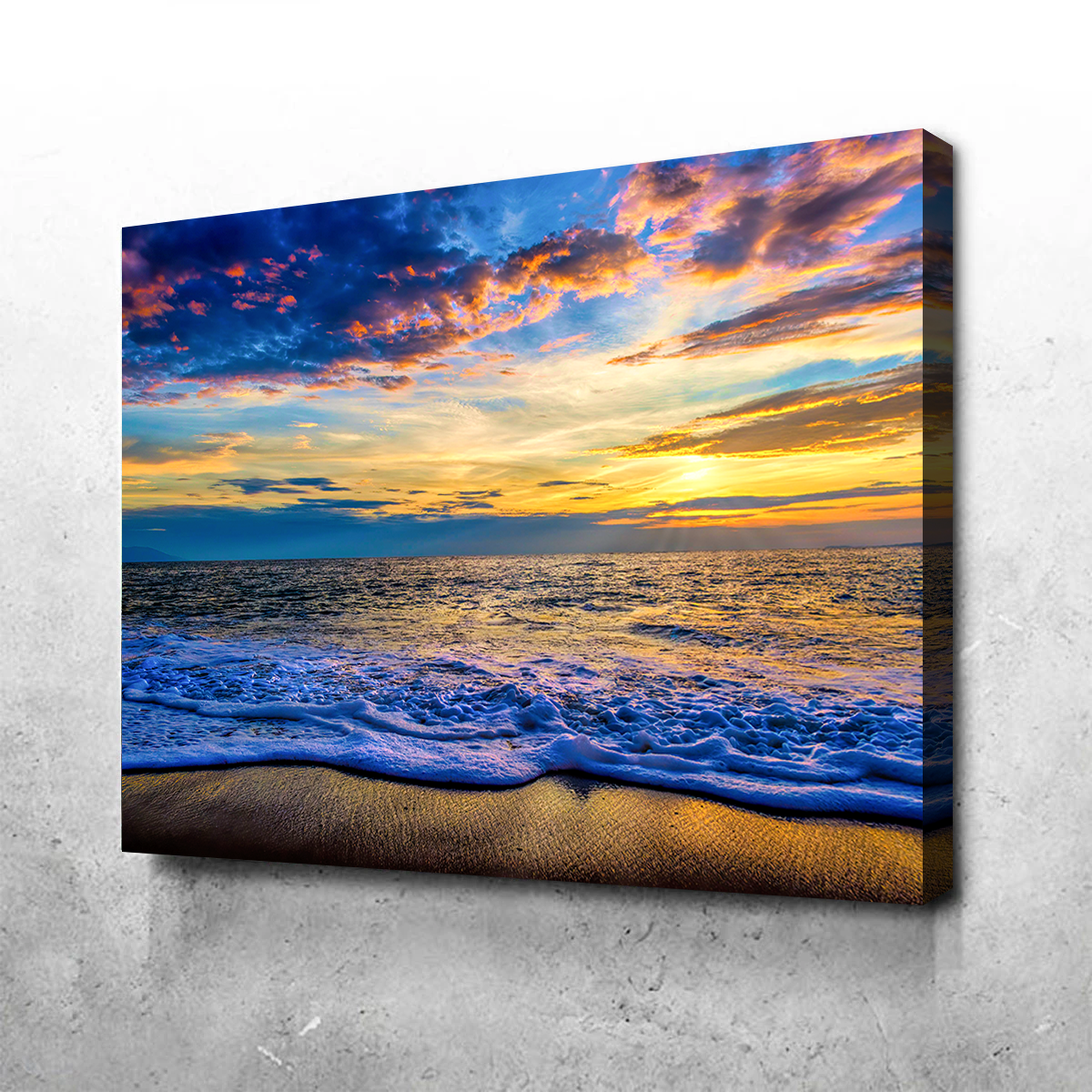 Stunning Ocean Sunset Wall Art - Museum Quality Canvas Print