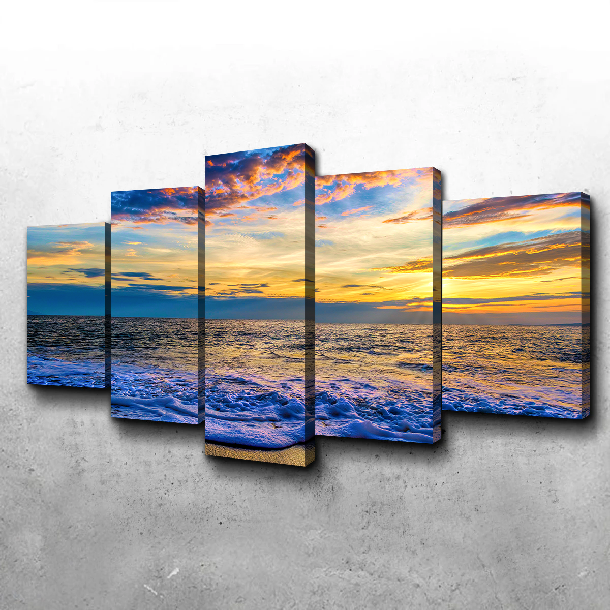 Stunning Ocean Sunset Wall Art - Museum Quality Canvas Print