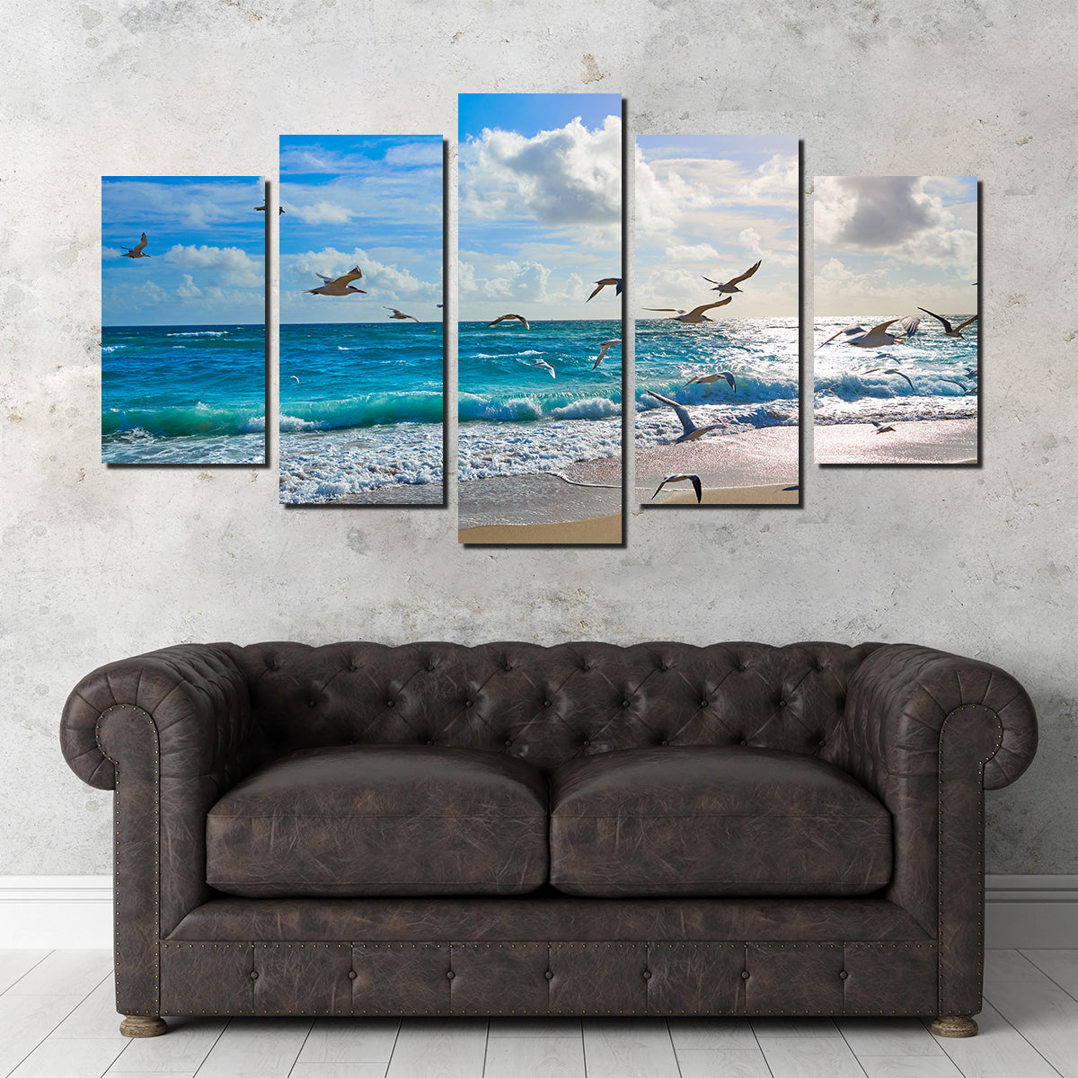 Stunning Singer Island Beach Seagulls Wall Art by Studiodtalk