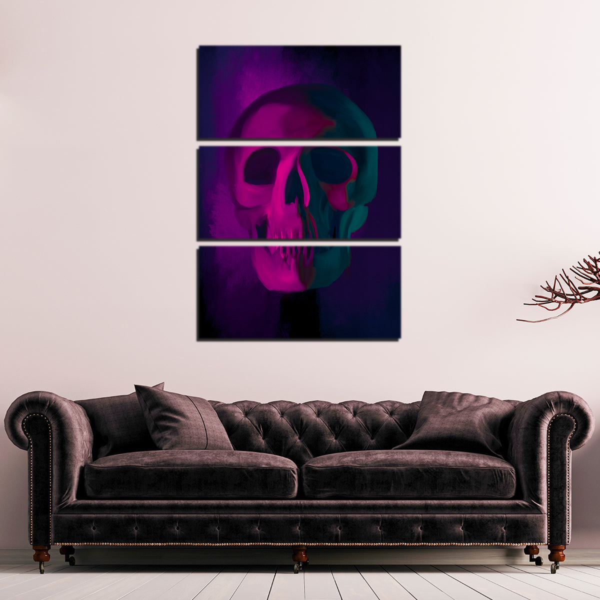 Eye - Catching Purple Shade Skull Wall Art by Andy Brackpool