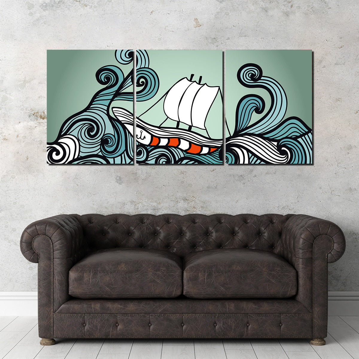 Exquisite Ship Art Wall Decor Canvas