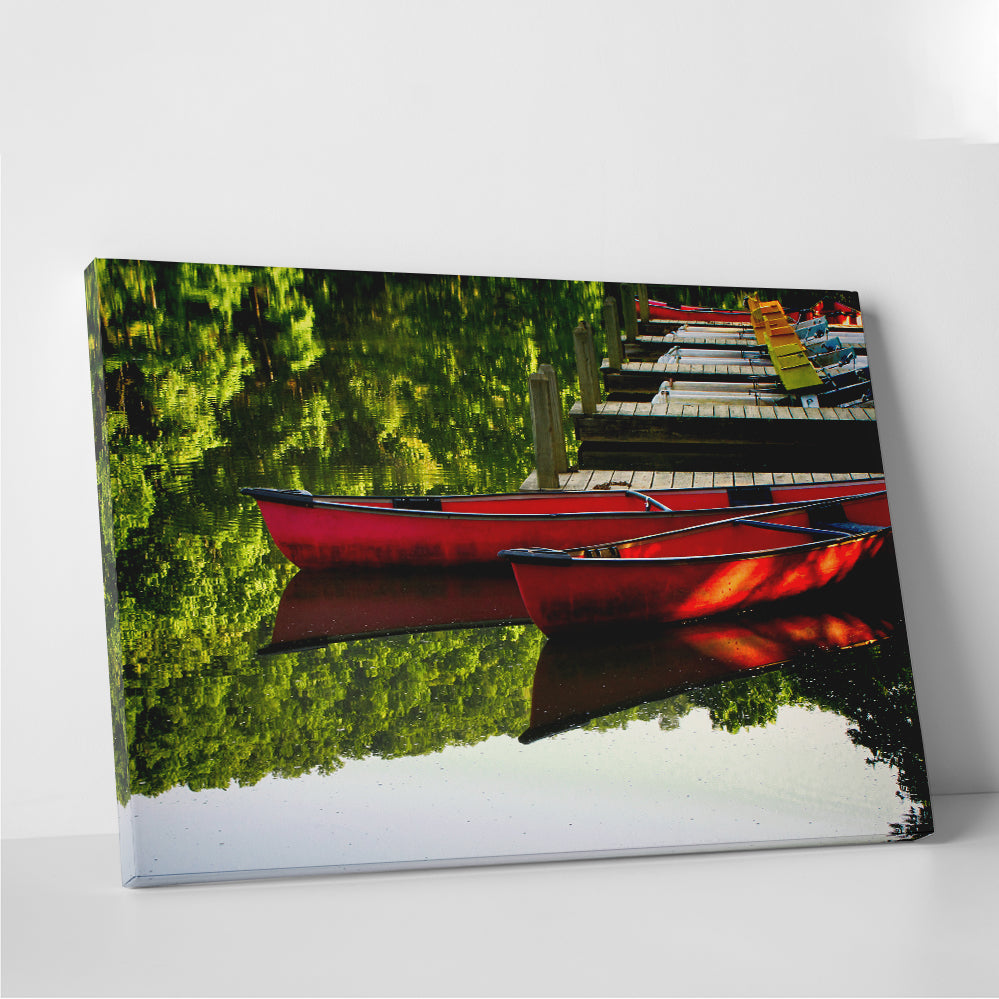 Exquisite Canoes at Devil's Den State Park Wall Art for Your Home Decor