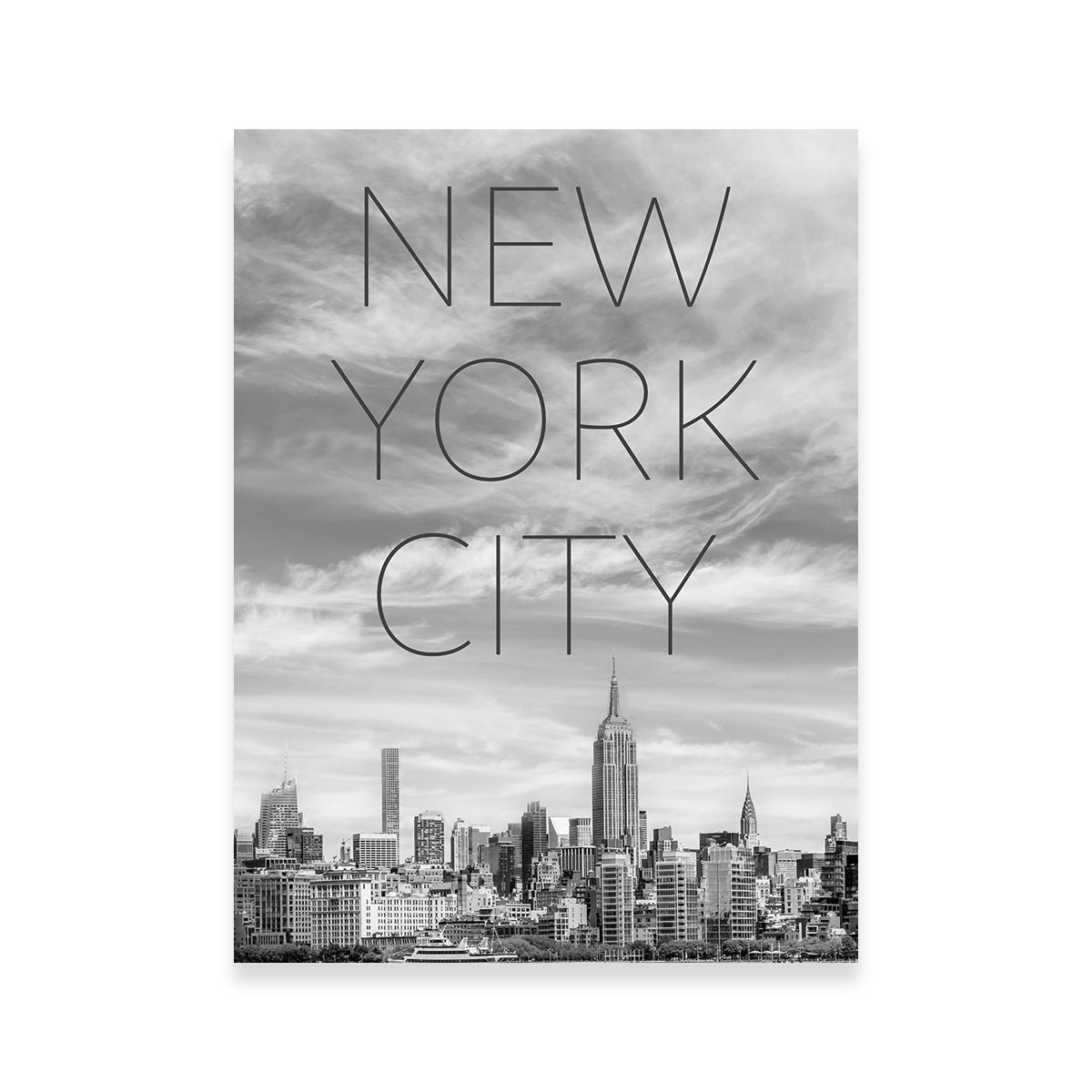 Stunning NYC Text & Skyline Wall Art by Melanie Viola