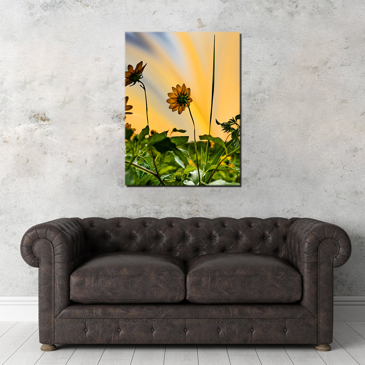 Stunning Beach Sunflowers Wall Art by Eileen Rollin