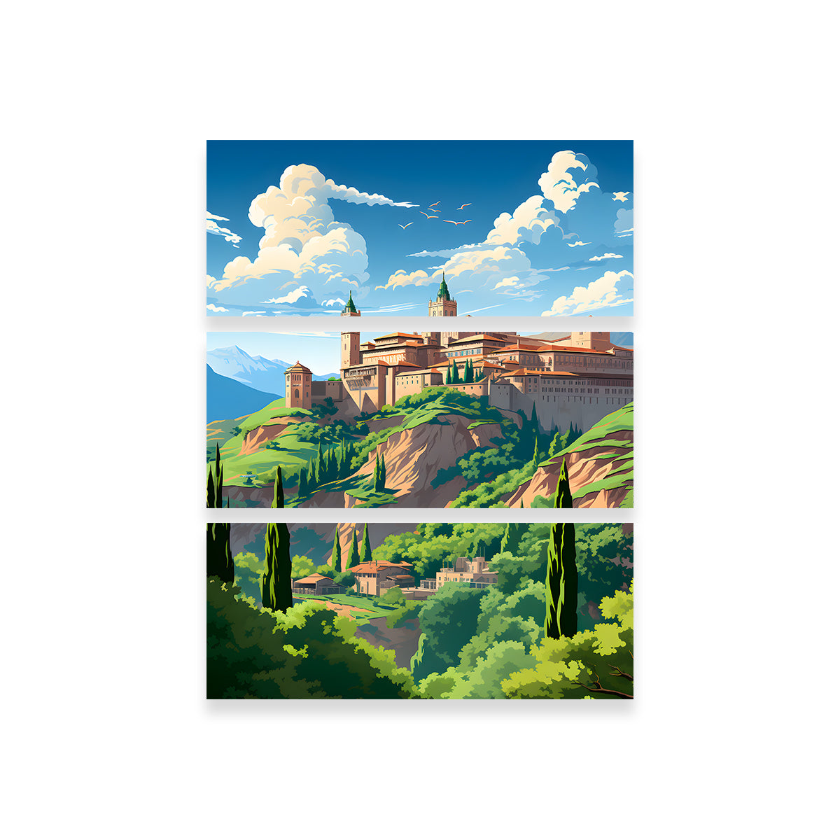 Alhambra in Grenada, Spain Stunning Wall Art by Valth Graphics
