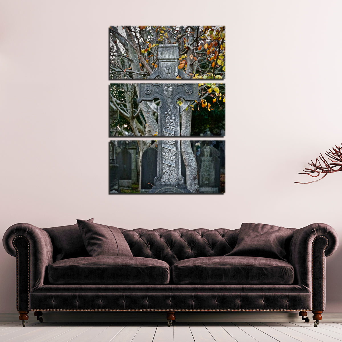 Exquisite Celtic Cross Dublin Wall Art by David Campbell