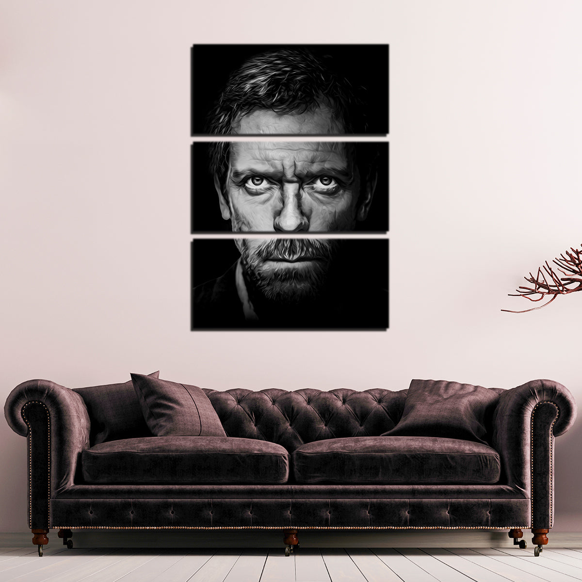 Stunning Portrait of Dr House Wall Art by George Sorin