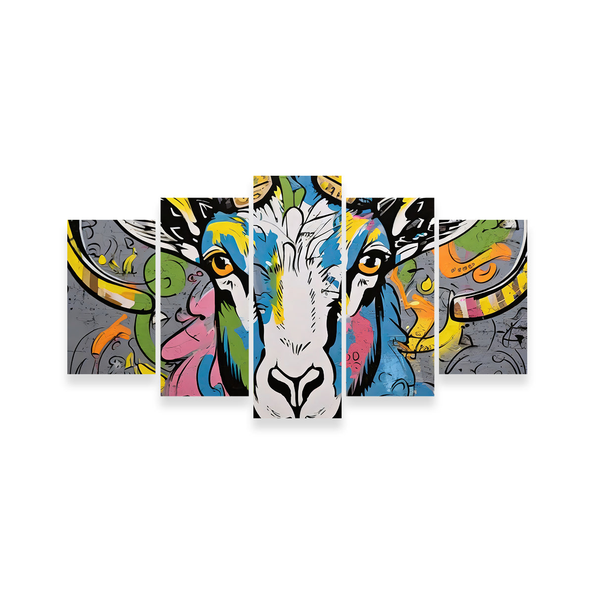 Stunning Bighorn Sheep Graffiti Wall Art by Stephen Chambers