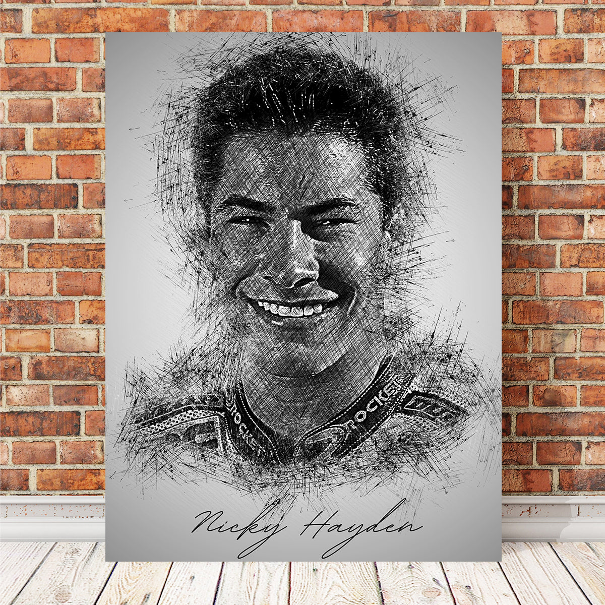 Nicky Hayden Exclusive Wall Art by Albi Art
