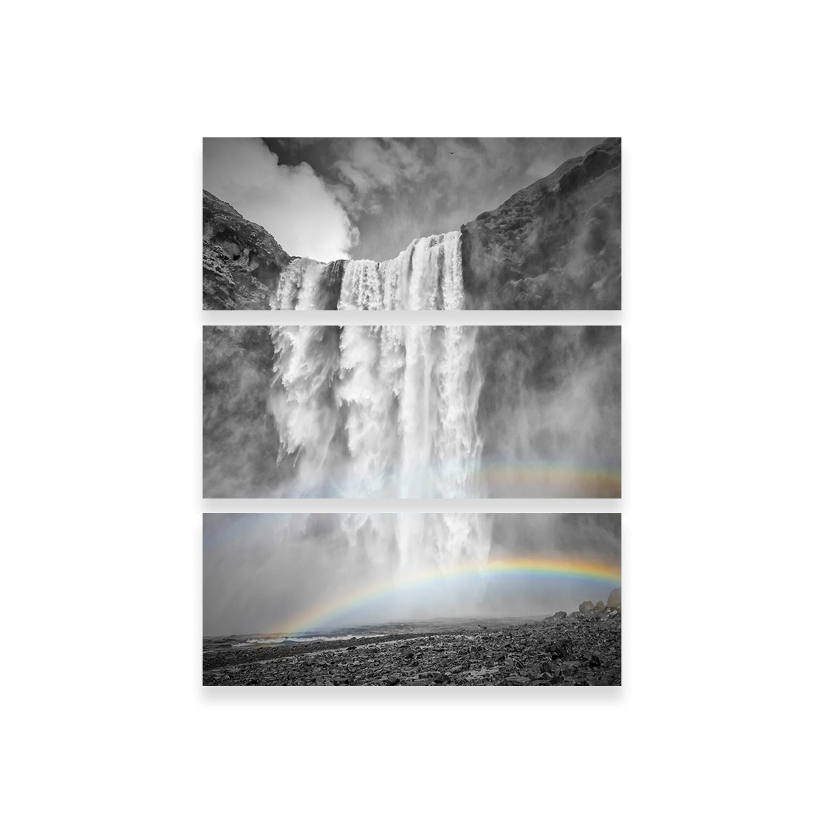 Iceland Skogafoss Stunning Double Rainbow Wall Art by Melanie Viola