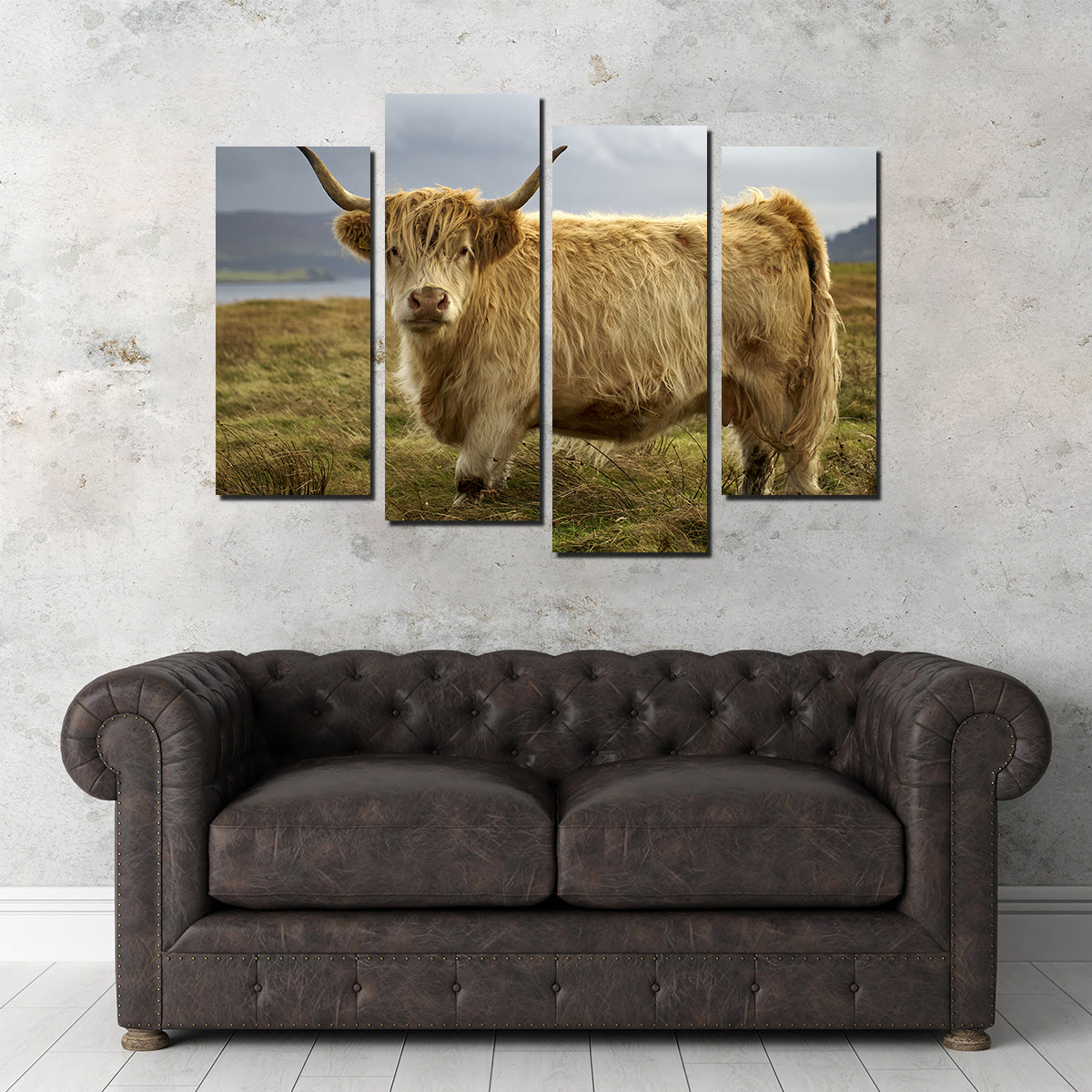 Charming Highland Cow Countryside Wall Art for Stunning Home Decor